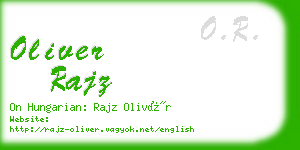 oliver rajz business card